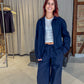 Mathilde is 165 cm tall and wears size M. | navy
