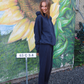 Sarah is 178 cm long and wears size M in both sweats and hoodie. 