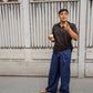 Emil is 183 cm tall and wears size L. | navy