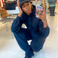 Jemimah is 174 cm long and wears size L in both sweats and hoodie. 