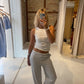 Matilda is 176 cm tall and wears size S. | white
