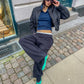Parnoosh is 165 cm tall and wears size M. | dark blue