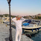 Sofie is 170 cm tall and wears size M. | white