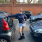 Charlotte is 178 cm tall and wears size XS-S. | light blue